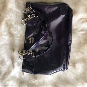 Patent purple Coach purse